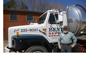 Best Septic Service worker and truck
