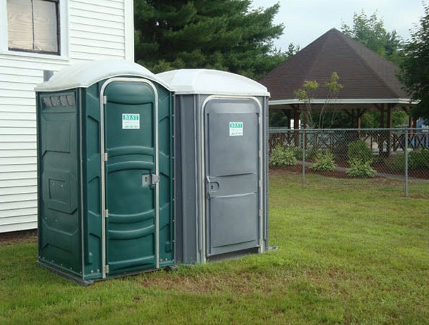Portable toilet setup